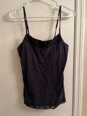 Mudd Black Lace-Trim Camisole Tank